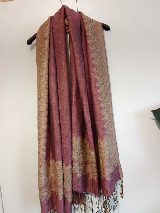 Szalik kaszmirowy dwustronny damski
