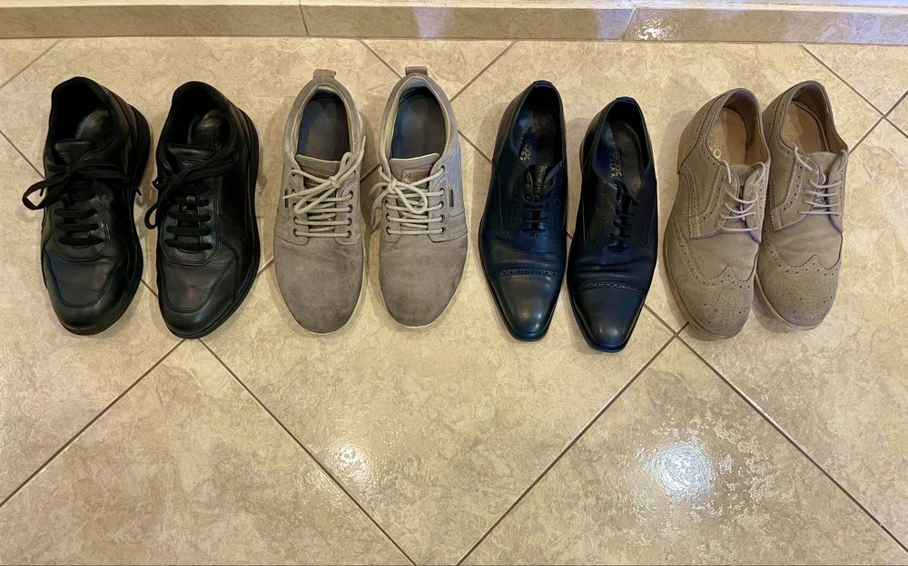 GEOX орігінальне взуття чотири пари 42 розміру шкіра, стан як новий