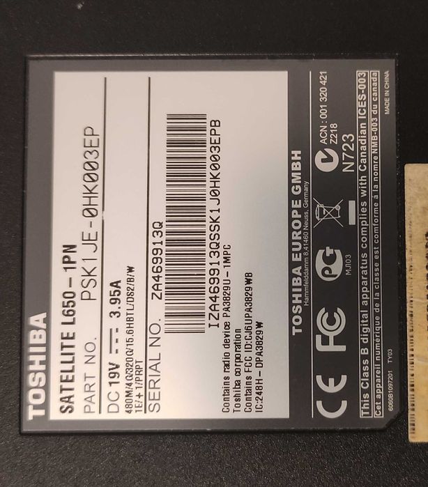 PC Portátil Toshiba