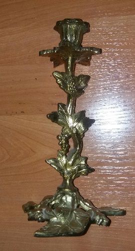 Świecznik mosiężny pojedyńczy