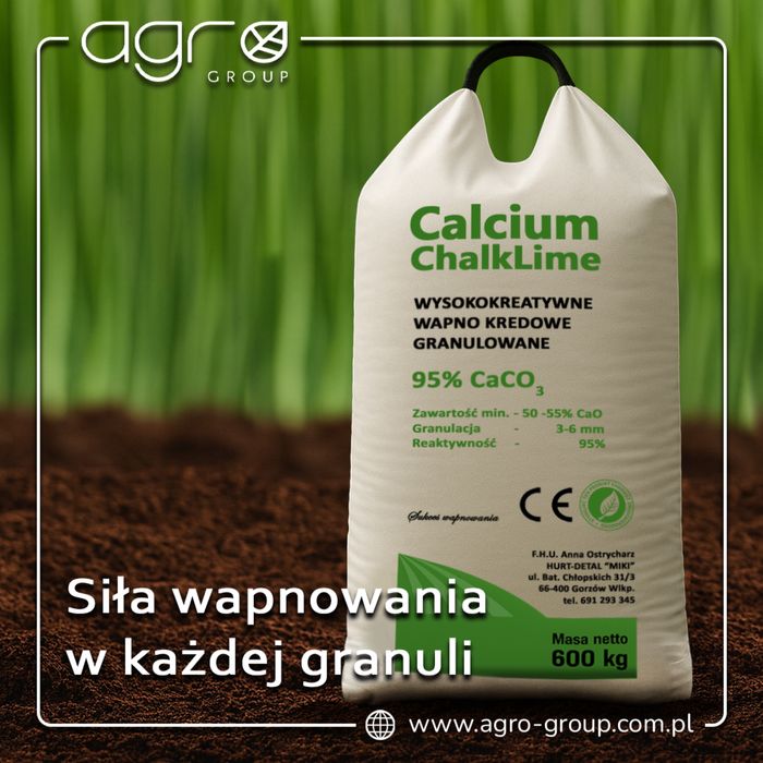 Wapno granulowane kredowe i magnezowe oraz czarna kreda PRODUCENT