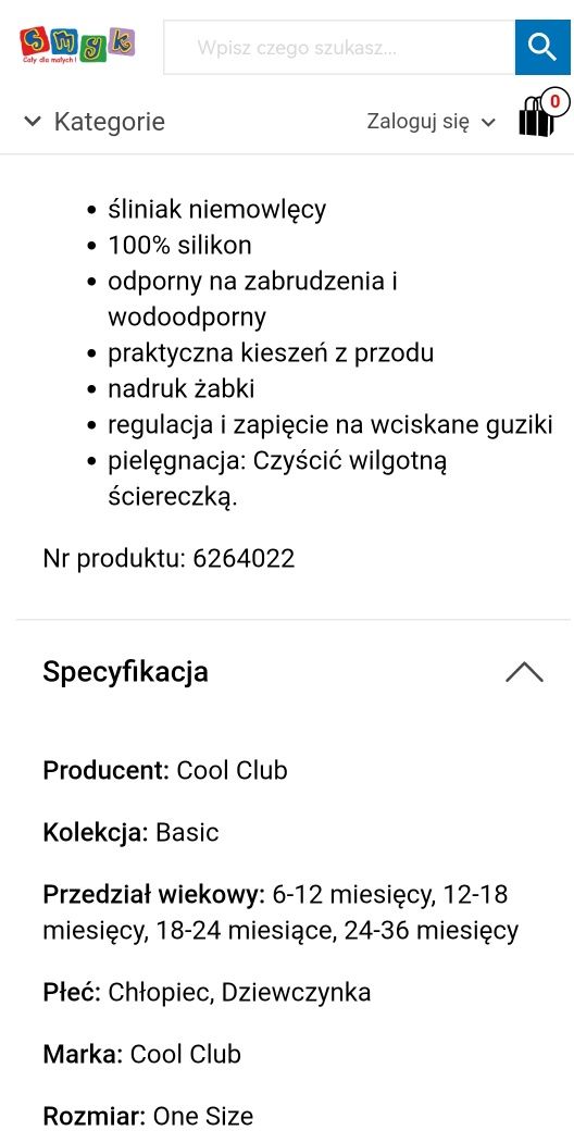 Śliniak silikonowy smyk żaba zabezpieczenia