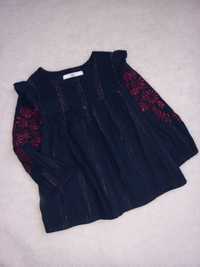 Фирменная блузка вышиванка на девочку 3-4 года