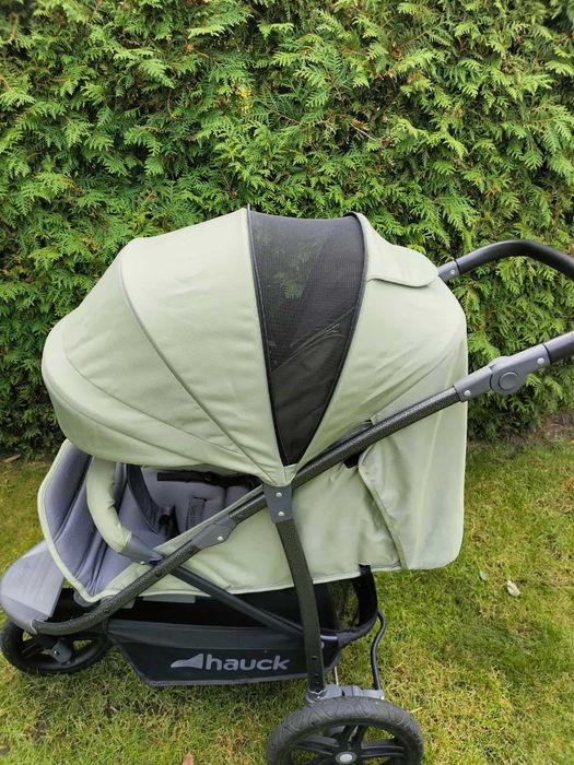 Hauck wózek spacerowy terenowy składany 3kołowy  śpiworek  mufka