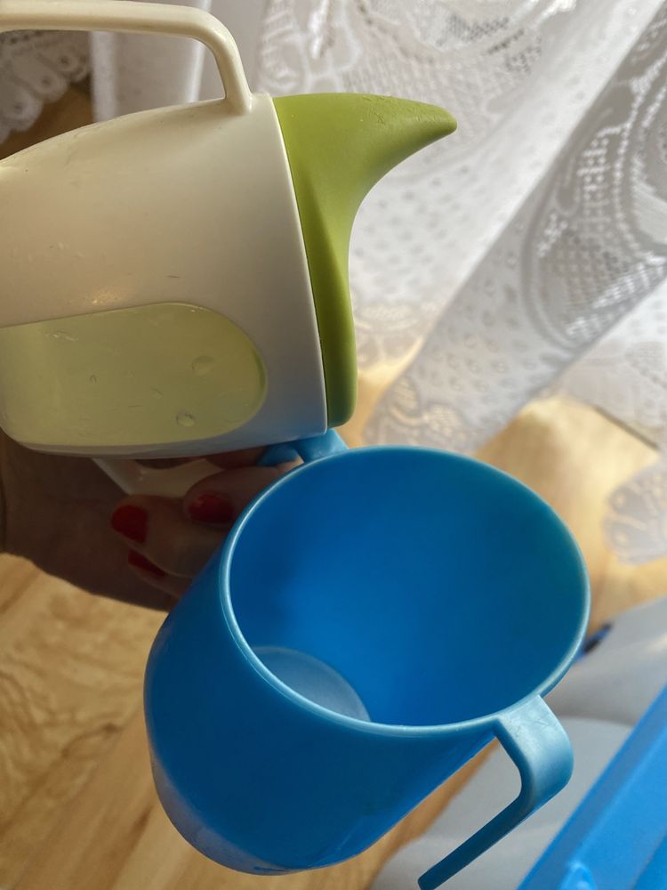 Kubek do nauki picia Doidy Cup niebieski plus kubek ikea