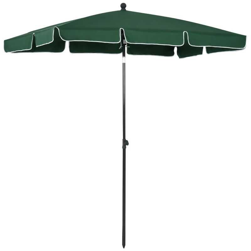Chapéu de Sol Retangular de Jardim (com Função de Inclinação) - Verde