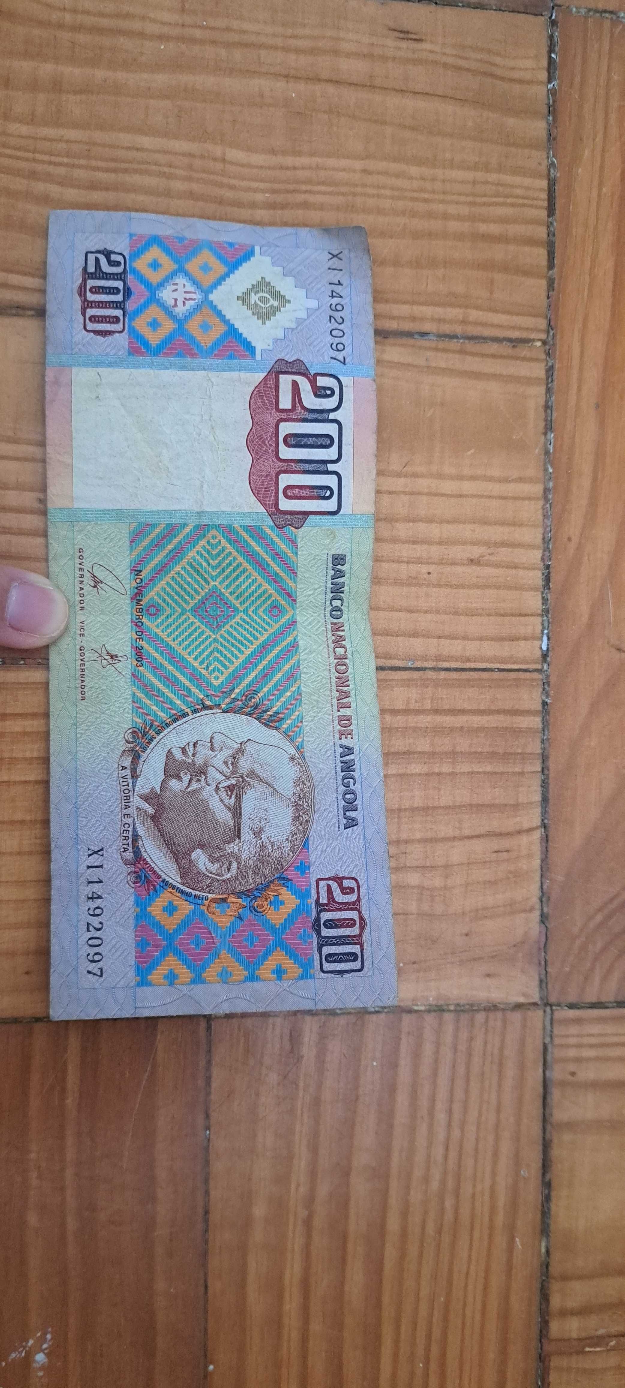 Lote de Notas Antigas de Angola – Kwanzas – Colecionismo