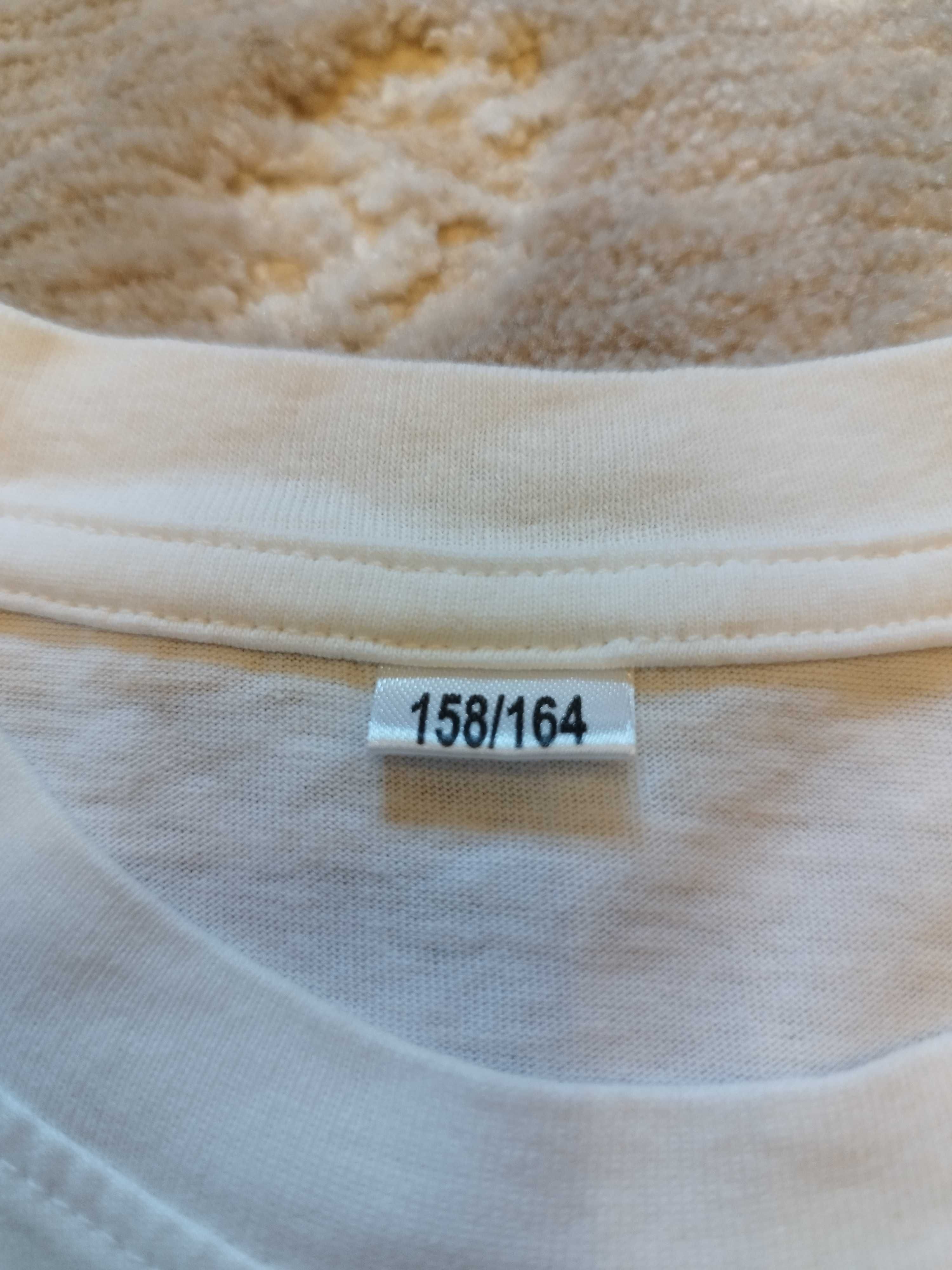 Koszulka biała z nadrukiem 158/164 cm 13/14 lat