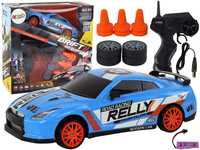 Autko Sportowe Zdalnie Sterowane R/C 1:24 Niebieski Wymienne Koła