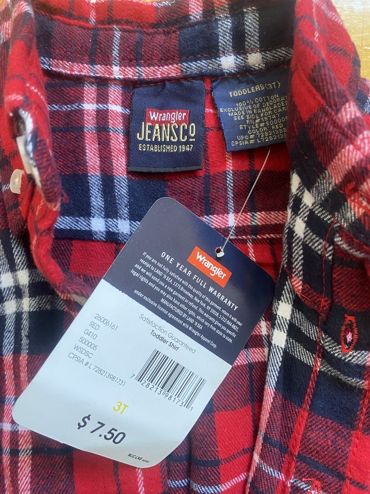 Сорочка Рубашка байкова wrangler jeansCo 3T