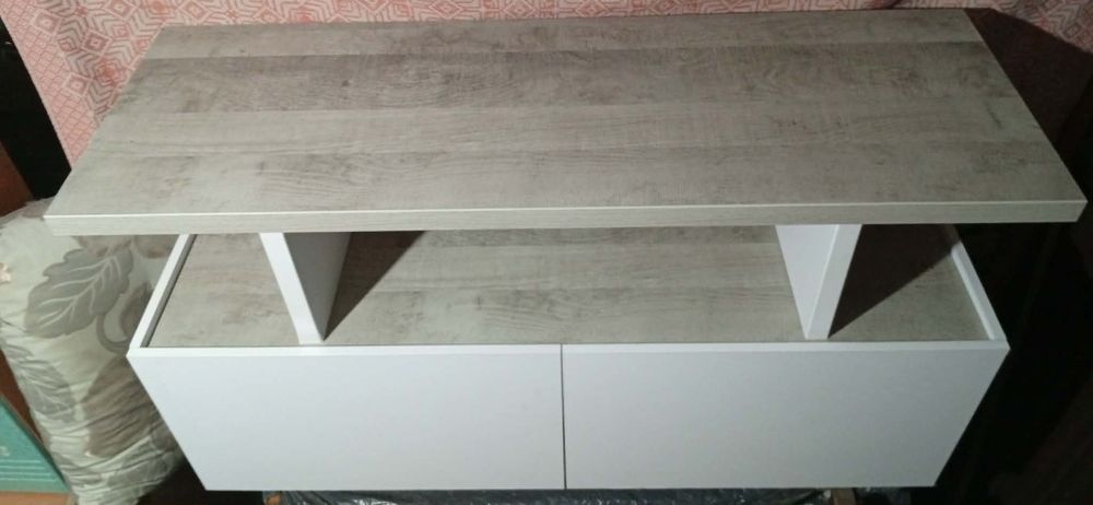 Комод-тумба білий + сірий дуб у гарному стані