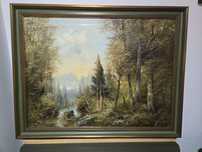 Oryginalny Obraz Olejny Josef Kugler