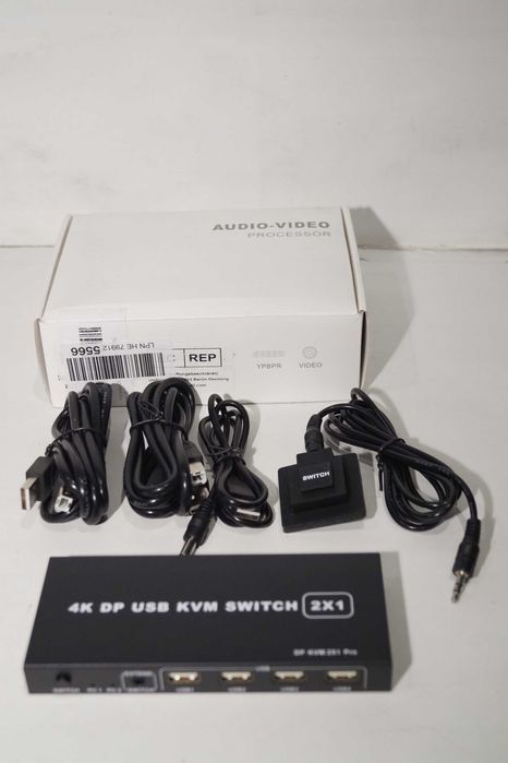Przełącznik HDMI KVM Switch 2x1 4K dp usb audio-video