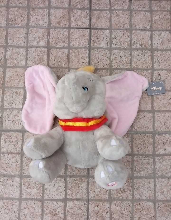 Peluche Dumbo elefante Disney Novo cinzento