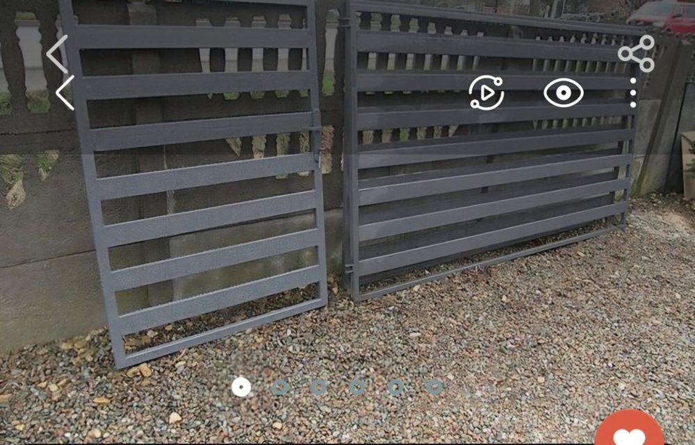 Brama solidna dwu skrzydłowa 4.9m plus furtka