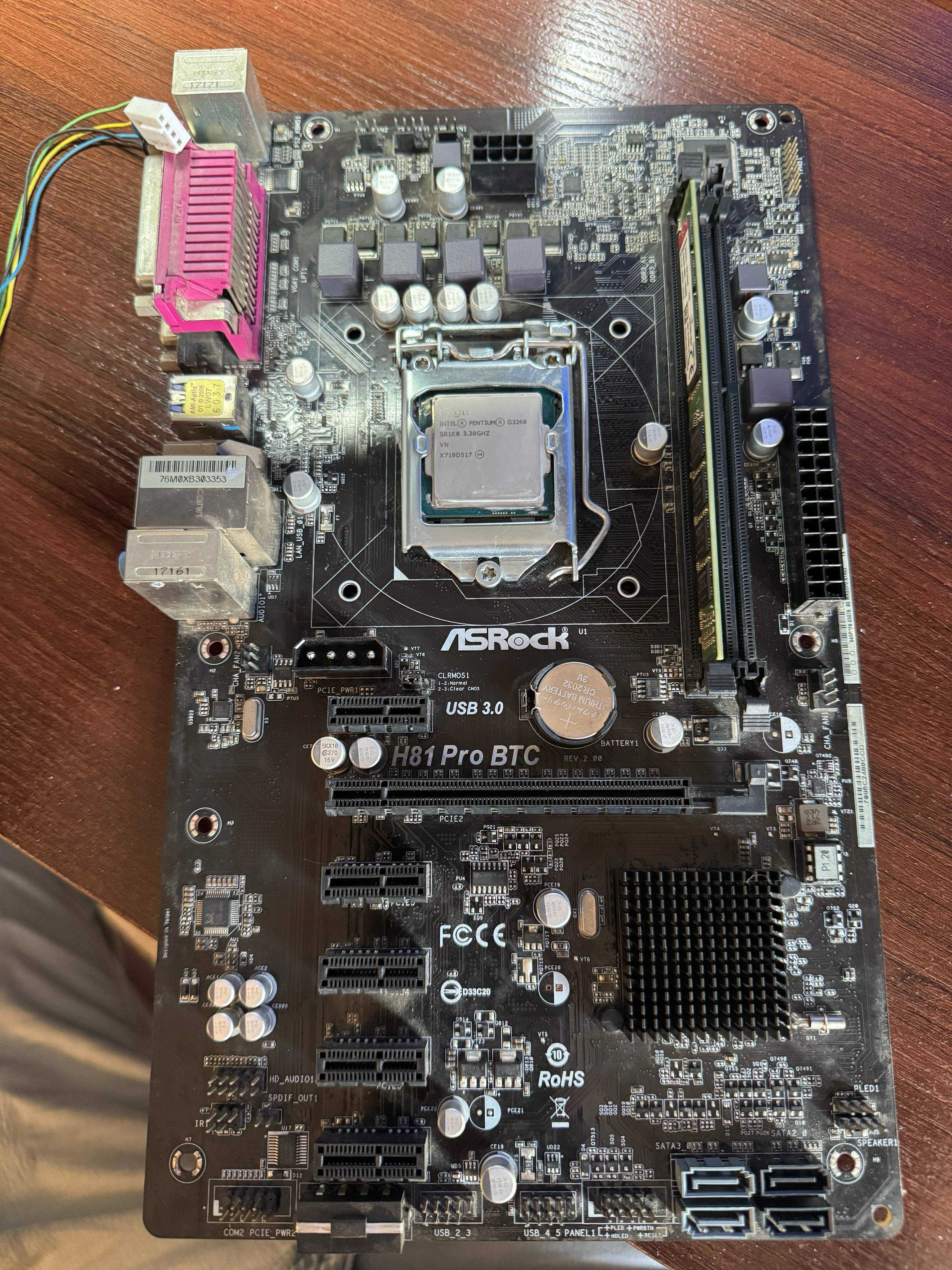 Płyta główna ASRock H81 Pro BTC R2.0 + procesor