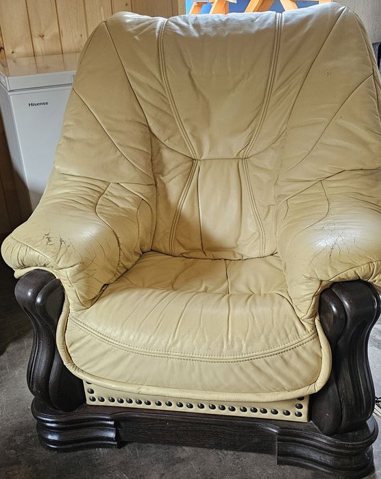 Fotel skórzany bardzo duży