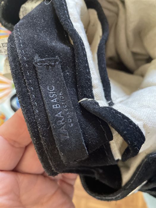 Bolsa em pele / camurça da Zara