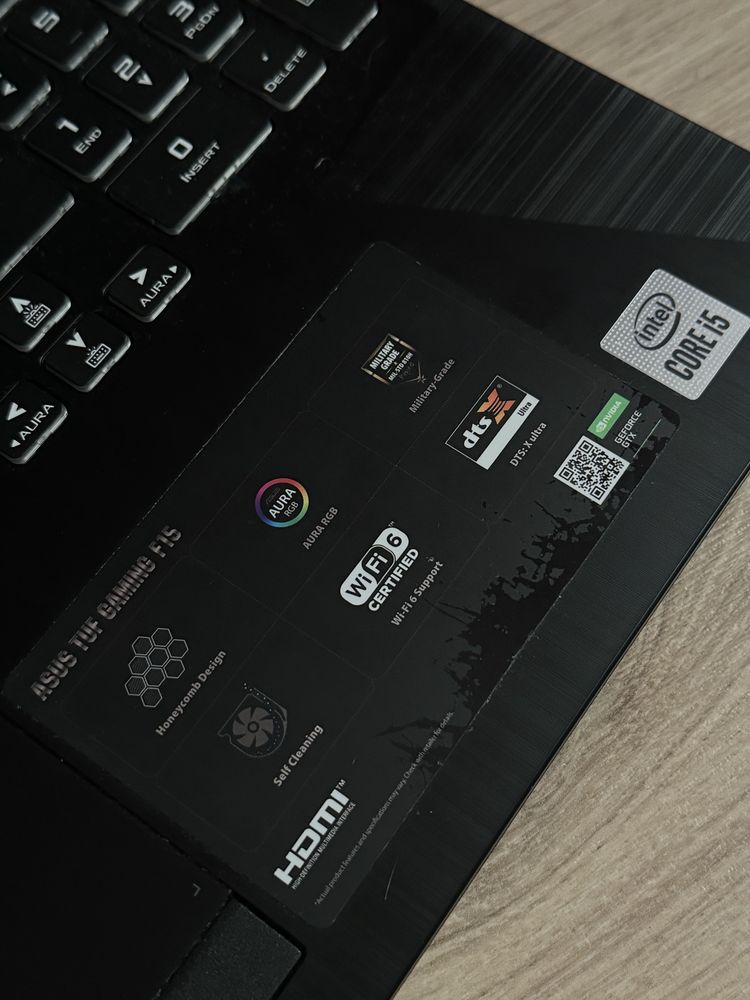 Ноутбук ігровий Asus TUF Gaming F15 FX506LHB-HN324 Bonfire Black