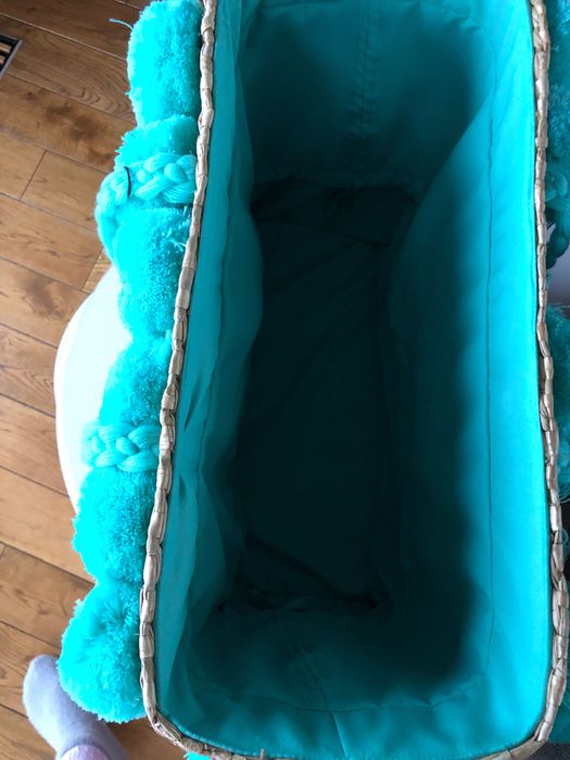 Koszyk plażowy nowy duży XXL zielony miętowy turkusowy premium okazja