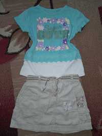 Детский комплект юбка+футболка