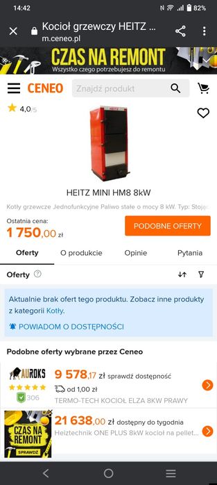 Sprzedam Piec Heitz Mini 8