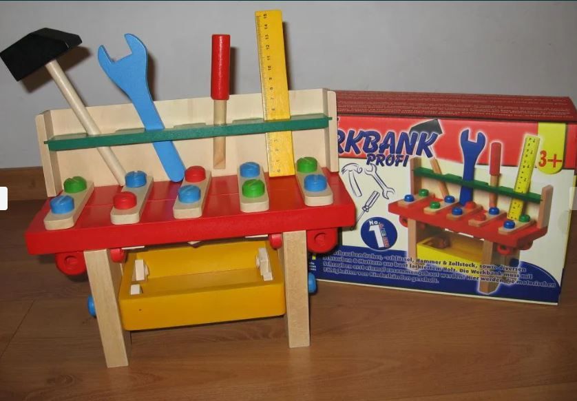 Drewniany zestaw majsterkowicza 47 elementów - zabawka dla dziecka