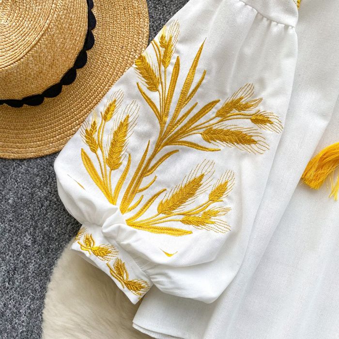 Вишита сорочка бавовняна вільна. Вишиванка жіноча