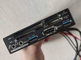Modecom CR-110 czytnik kart pamięci, USB 3.0, eSata, audio