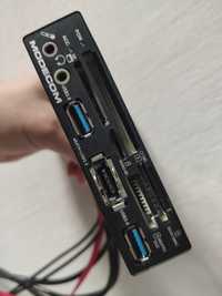 Modecom CR-110 czytnik kart pamięci, USB 3.0, eSata, audio