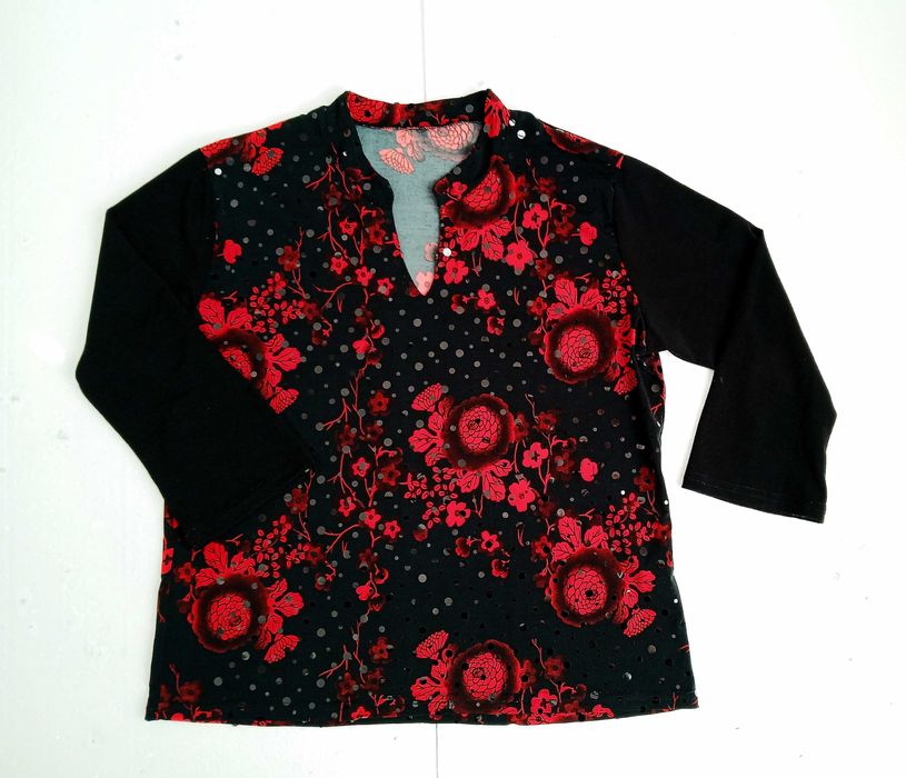 Bluzka w chińskim stylu, z cekinami