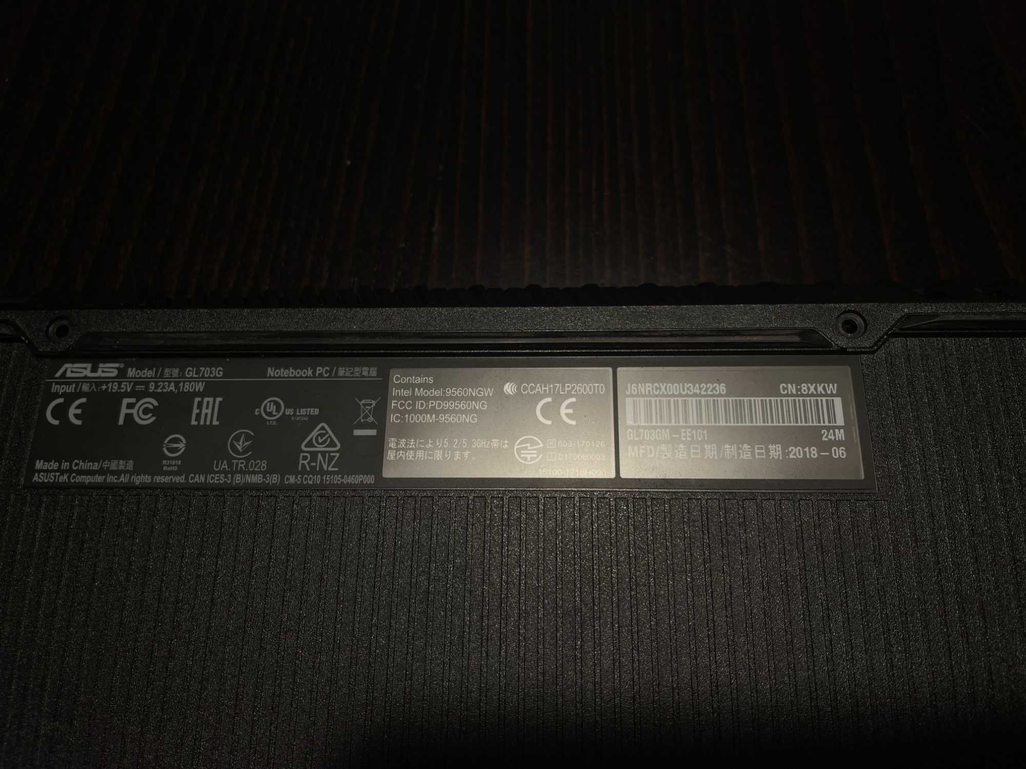 Asus ROG Strix SCAR GL703G - sprzedaż na części lub całości