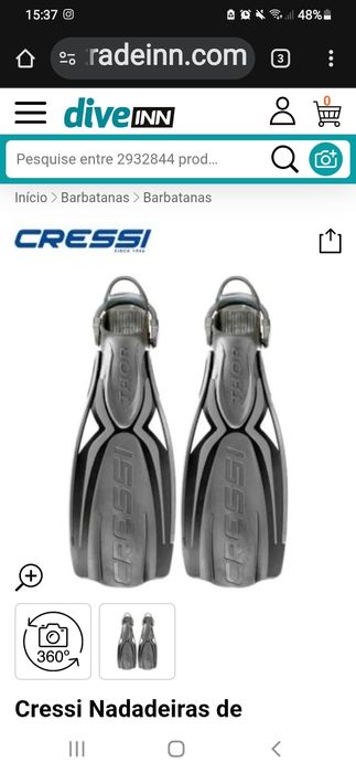 Barbatanas cressi thor