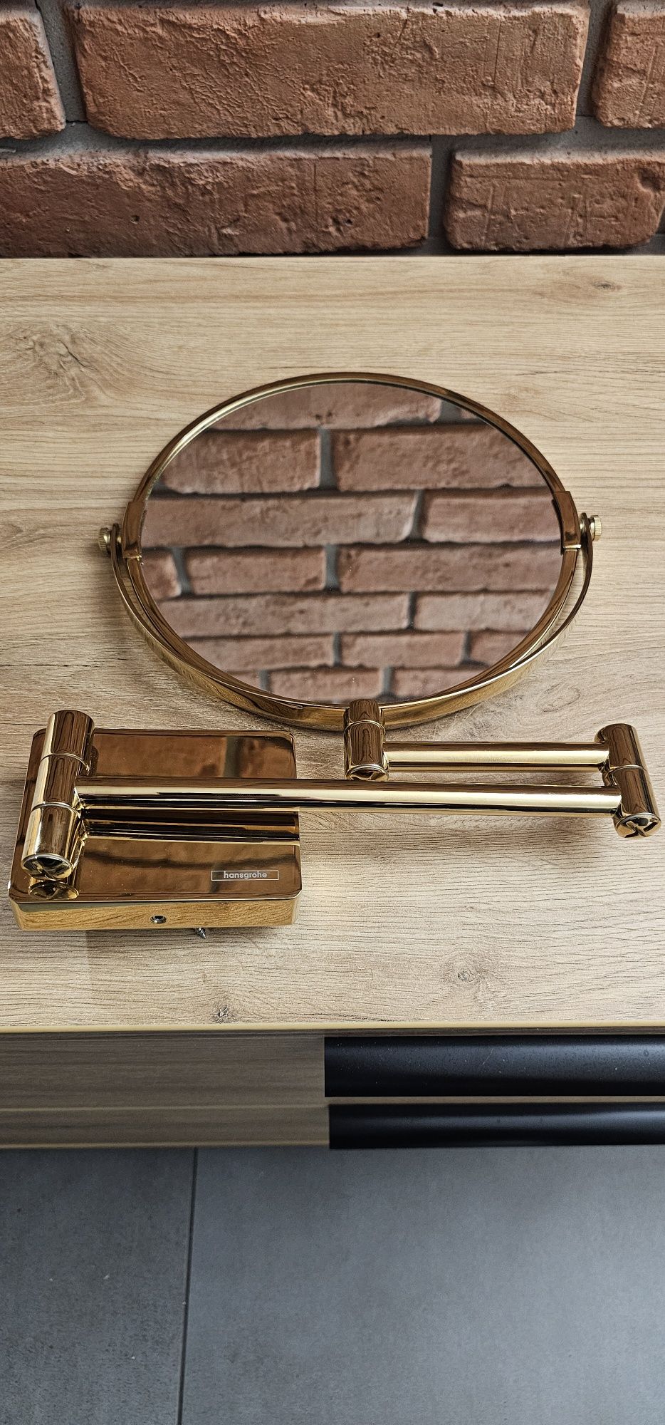 Złote lustro 70cm. Złote Lusterko kosmetyczne