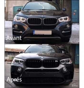 Para-choque frontal para BMW X6 F16 2014 a 2018 look X6M