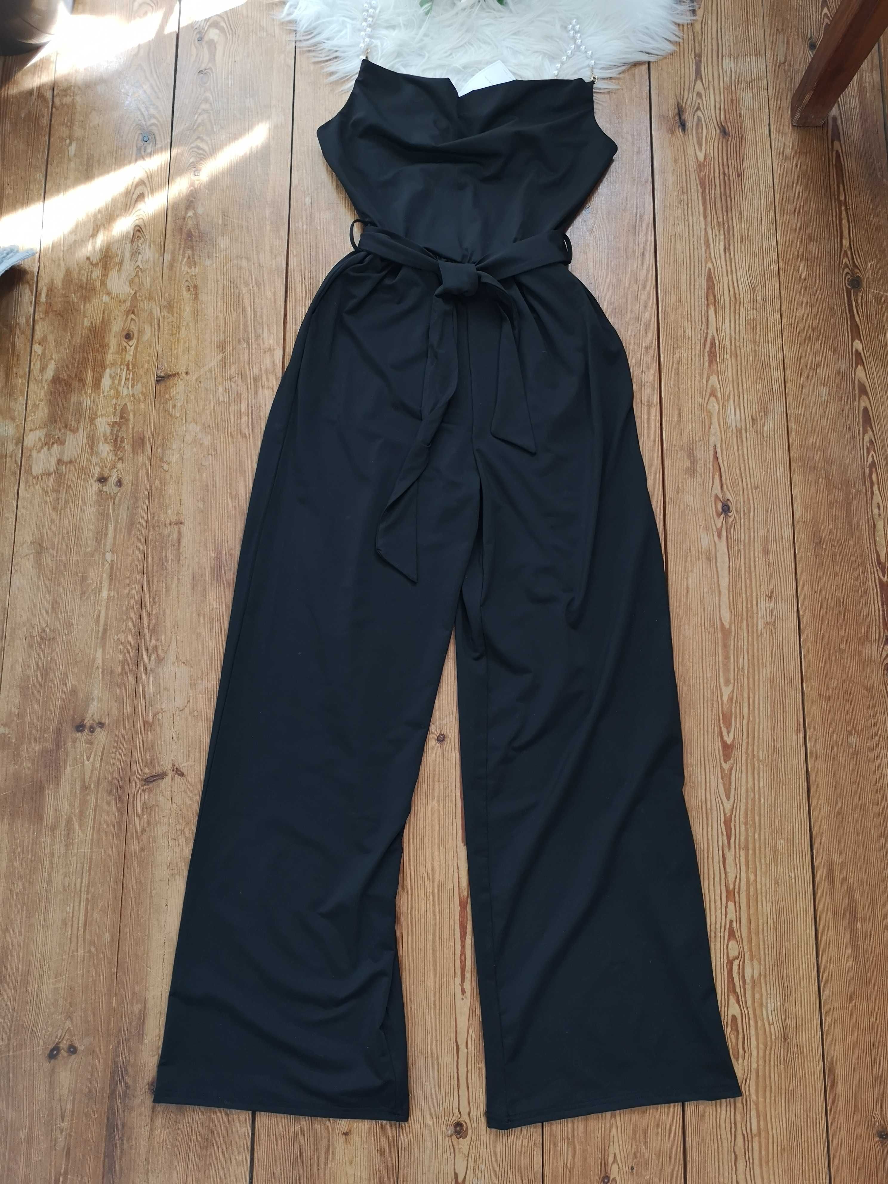 Kombinezon letni 38 40 Varlesca szerokie nogawki elegancki wiskoza
