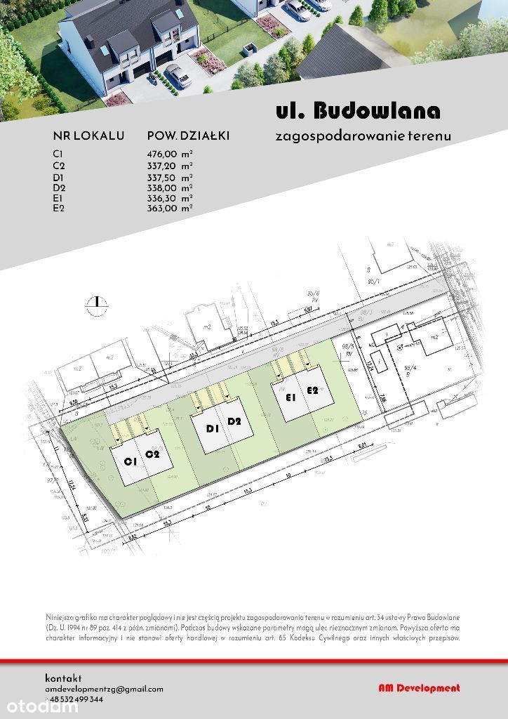 Nowoczesne Bliźniaki ul. Budowlana Jędrzychów