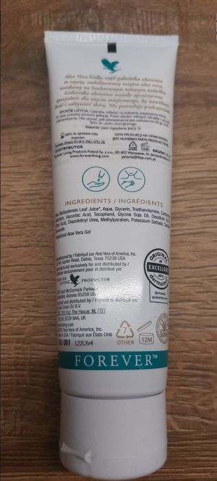 Forever Aloe Vera galaretka aloes rany stany zapalne trądzik AZS