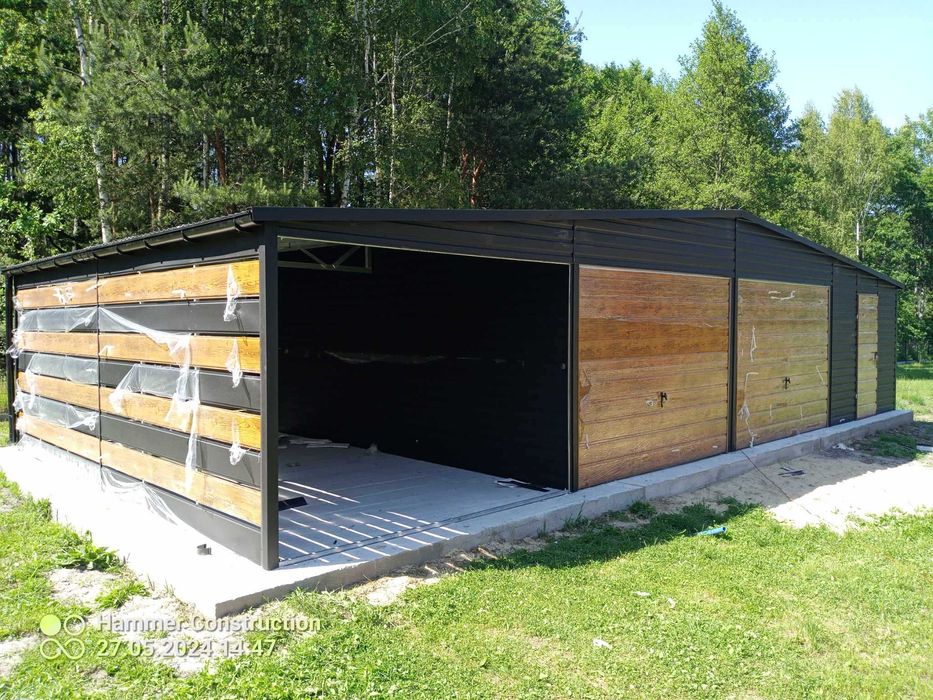 Garaż blaszany,wiata 12x6 WZMOCNIONY PROFILAMI. Producent. Cała Polska