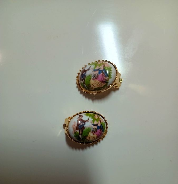 Набор (клипсы и брошь)