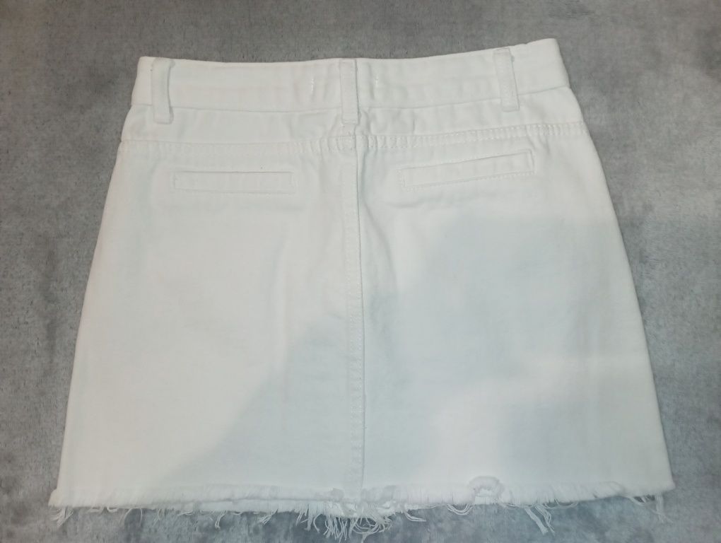 Спідниця джинсова біла розмір S