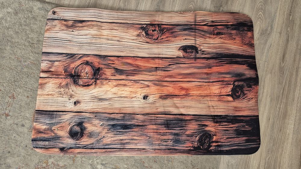 Dywanik łazienkowy imitacja drewna 118 x 80 cm