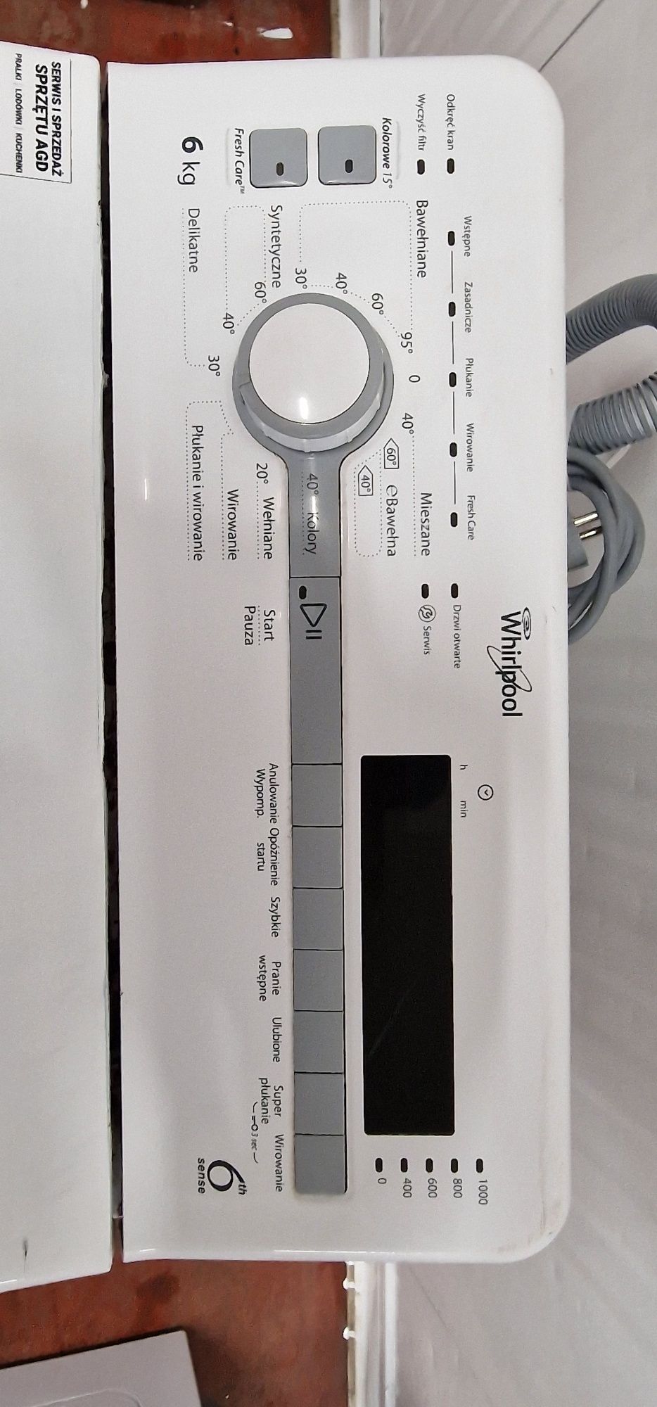 Pralka Whirlpool  6kg  1000 obrotów