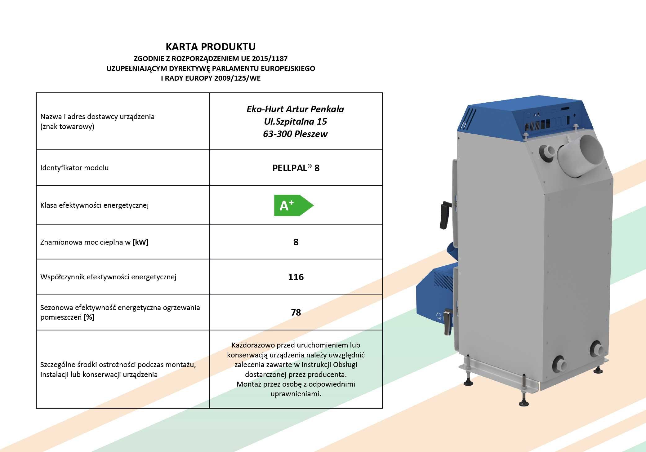 Kocioł Piec na pellet PELLPAL 8 kW Czyste Powietrze Lista ZUM Pleszew