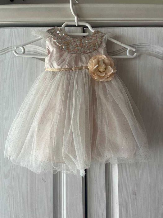 Śliczna sukienka tiulowa dla małej Księżniczki - Monsoon 0-6miesięcy