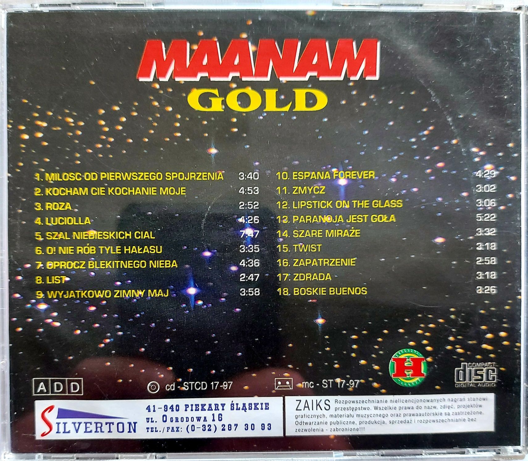 Maanam Gold Złote Przeboje 1997r