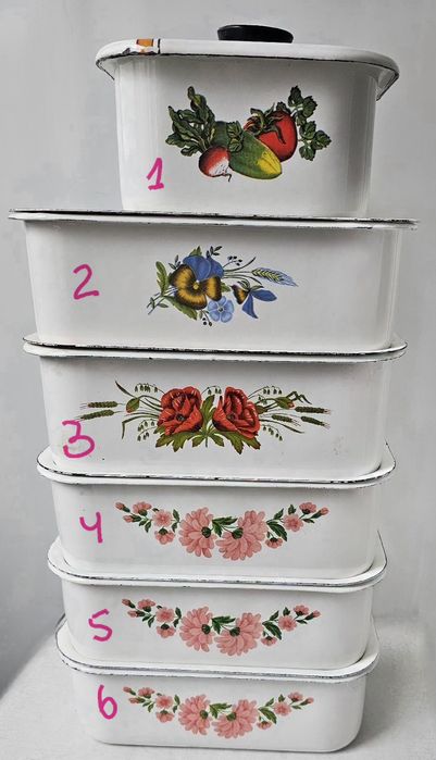 Судки емальовані з кришками