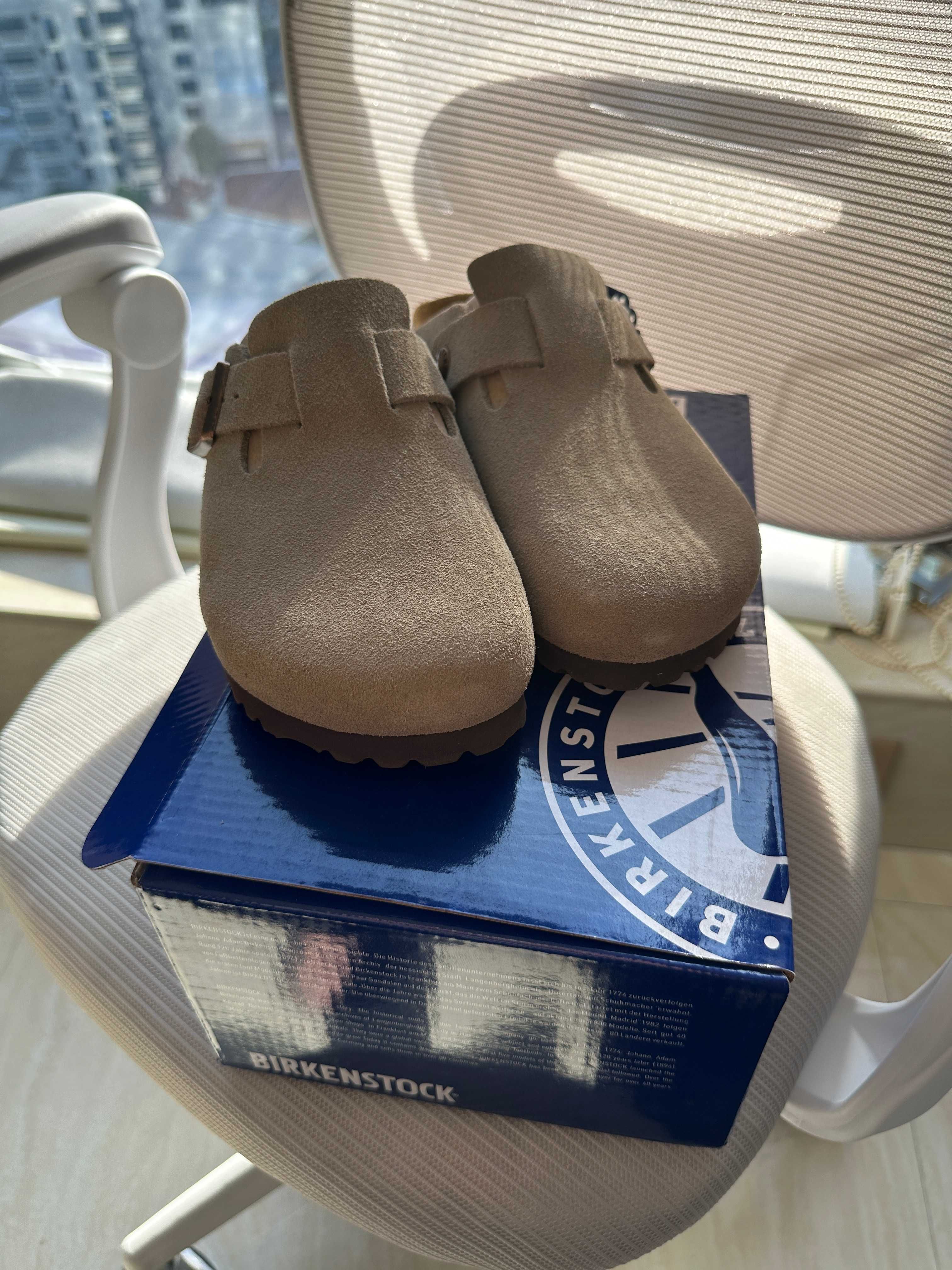 nowy Birkenstock Brązowe chodaki Moda rozmiar.40