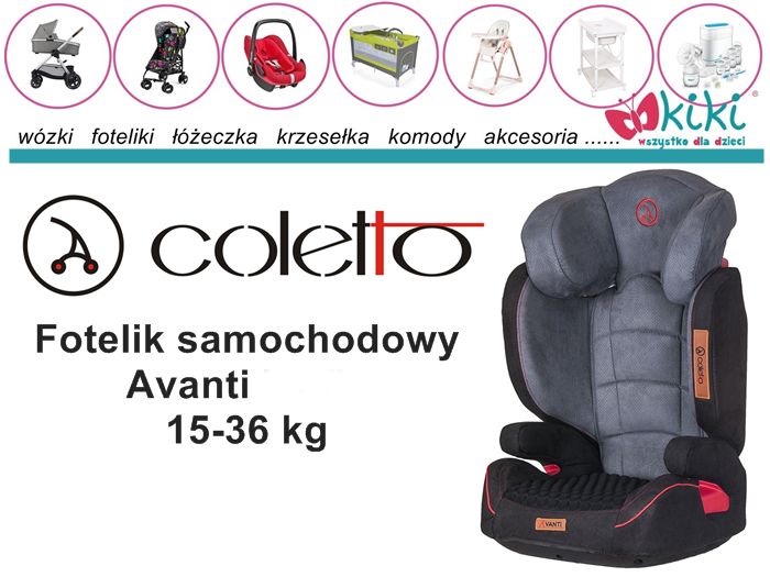 Fotelik samochodowy Coletto Avanti 15-36 kg