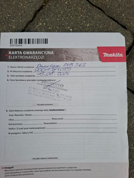 Makita dmuchawa odkurzacz do liści dup 363 2w1 Jak nowa! Na gwarancji